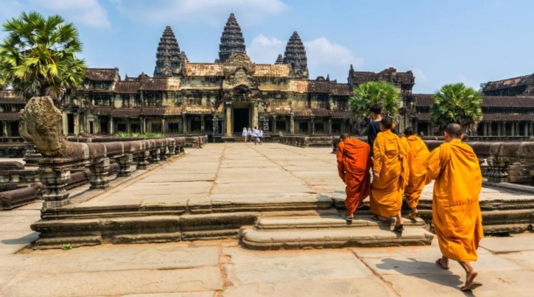 Monks at Angkor Wat