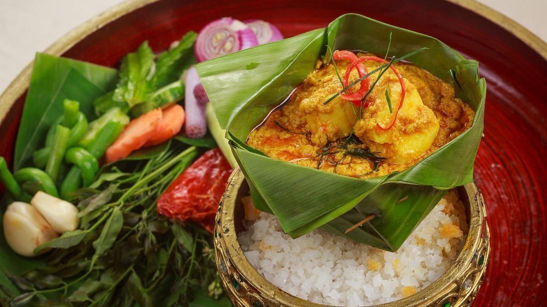 A famous Fish Amok dish in Cambodia