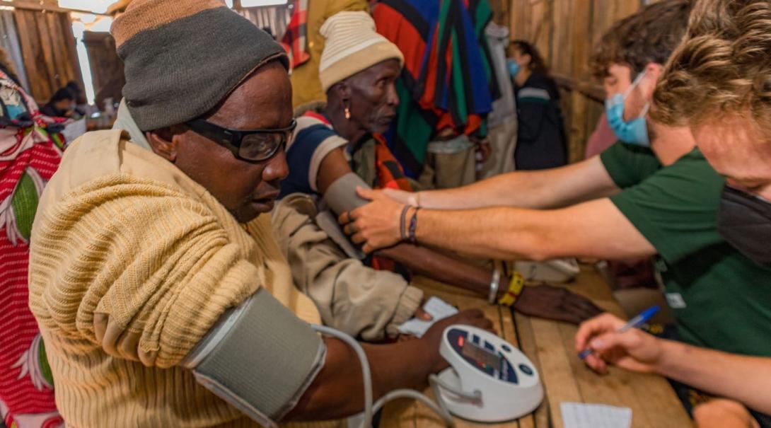 Patients receive medical checks from Nutrition interns