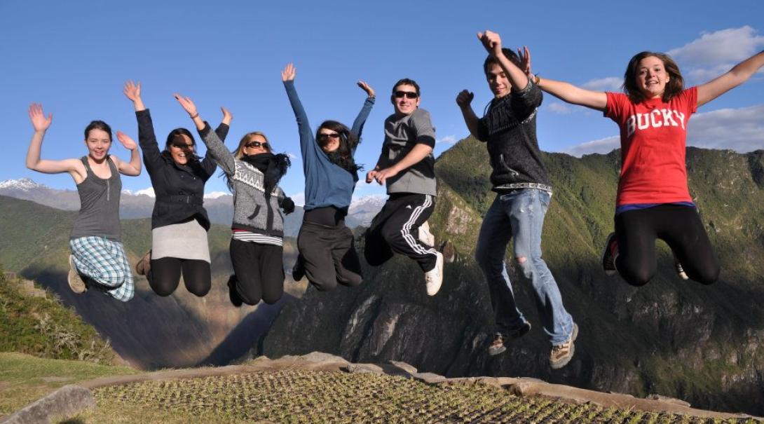 A volunteer group in Peru