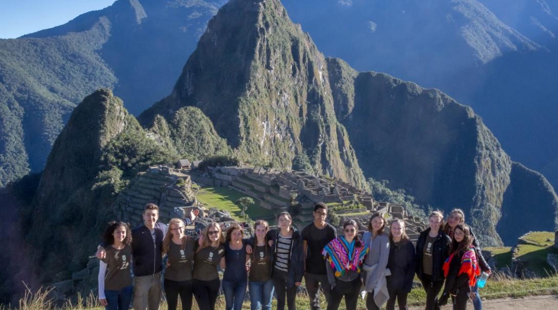 Spring Break volunteers at Machu Picchu