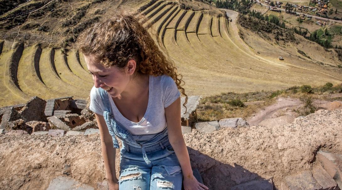 On the Spanish Language Course in Peru, students explore the local areas. 