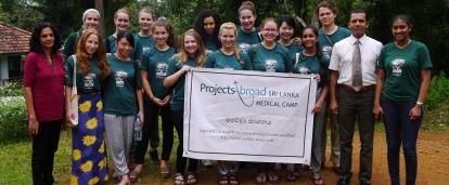 Dentistry interns and healthcare staff after completing a dental outreach and medical camp in Sri Lanka.