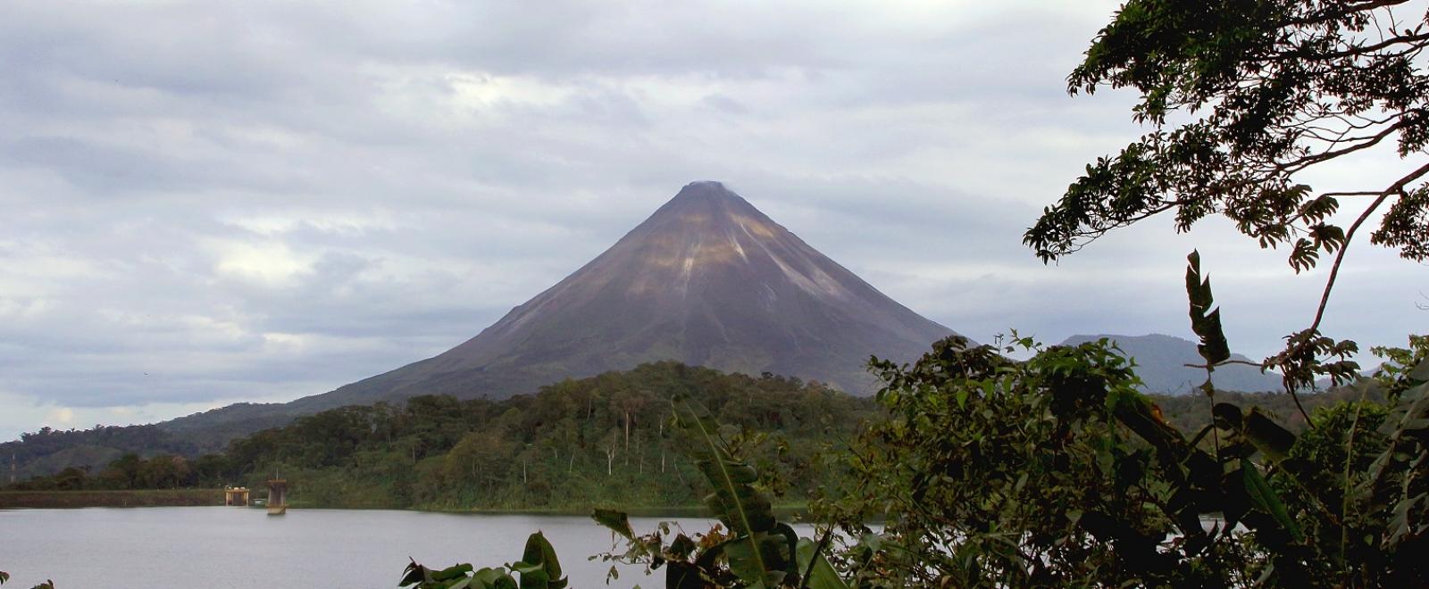 Volunteers visit Arenal volcano in their free time while volunteering in Costa Rica