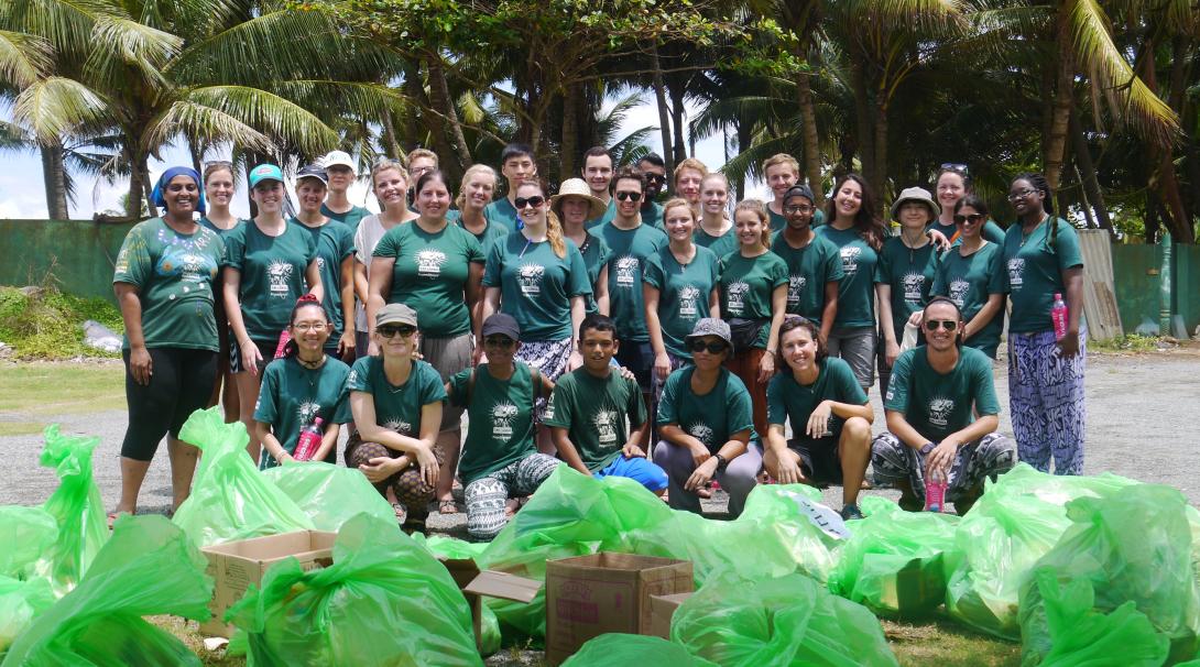 Volunteers cleaning up beaches to get rid of plastic pollution