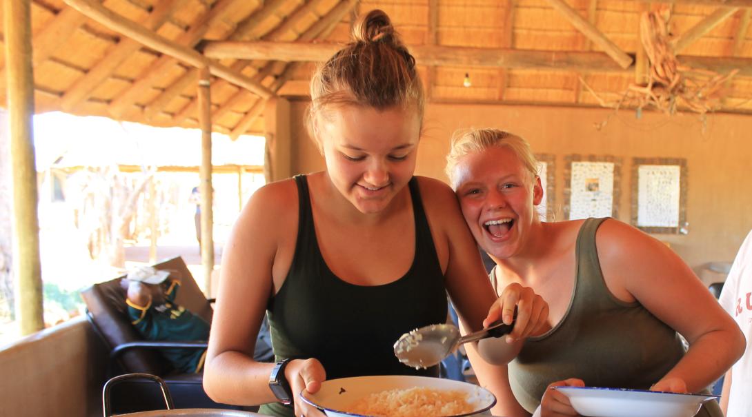 Women volunteers sharing a dorm in Botswana